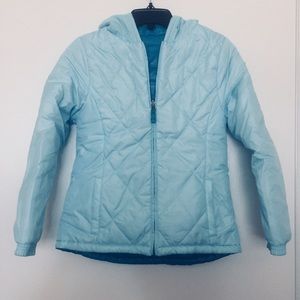 reversible puffer jacket (blues)